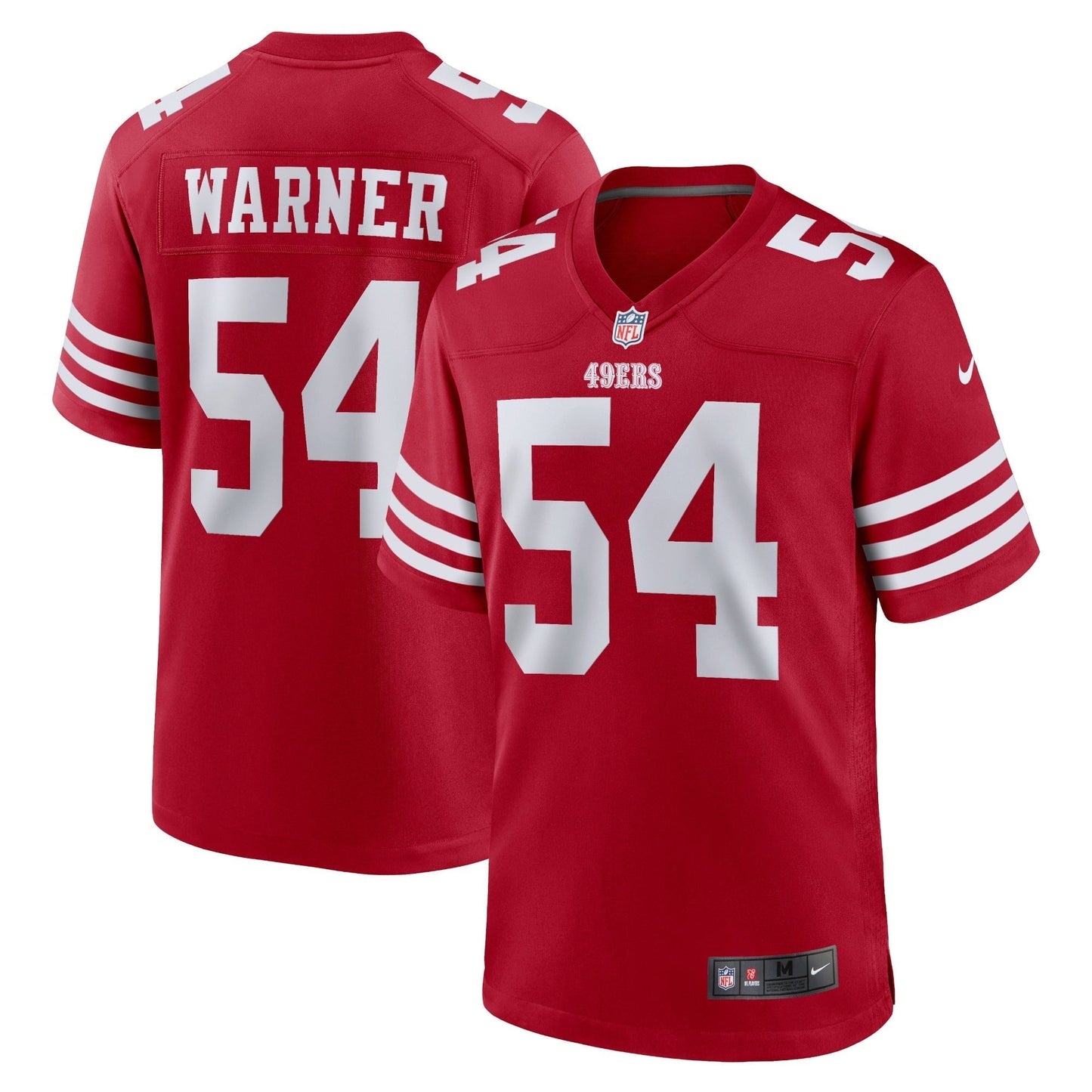 Men's Nike Fred Warner Scarlet San Francisco 49ers Player Game Jersey