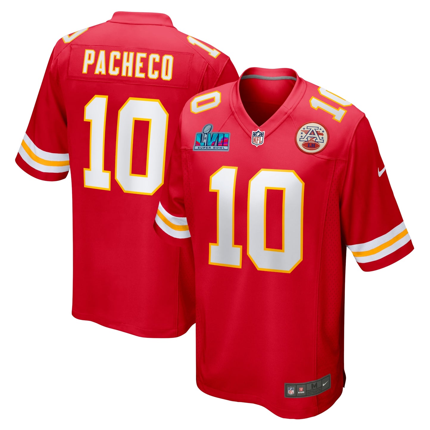 Isiah Pacheco Kansas City Chiefs Nike Super Bowl LVII Patch Game Jersey - Red