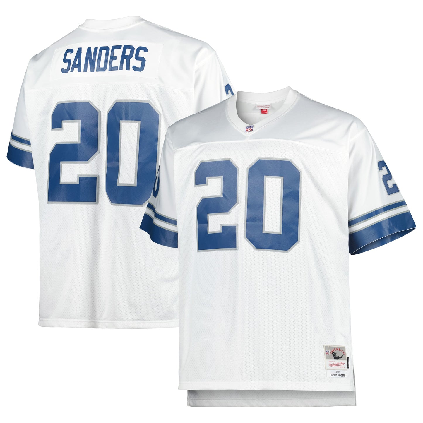 Barry Sanders Detroit Lions Mitchell & Ness Big & Tall 1996 Retired Player Replica Jersey - White