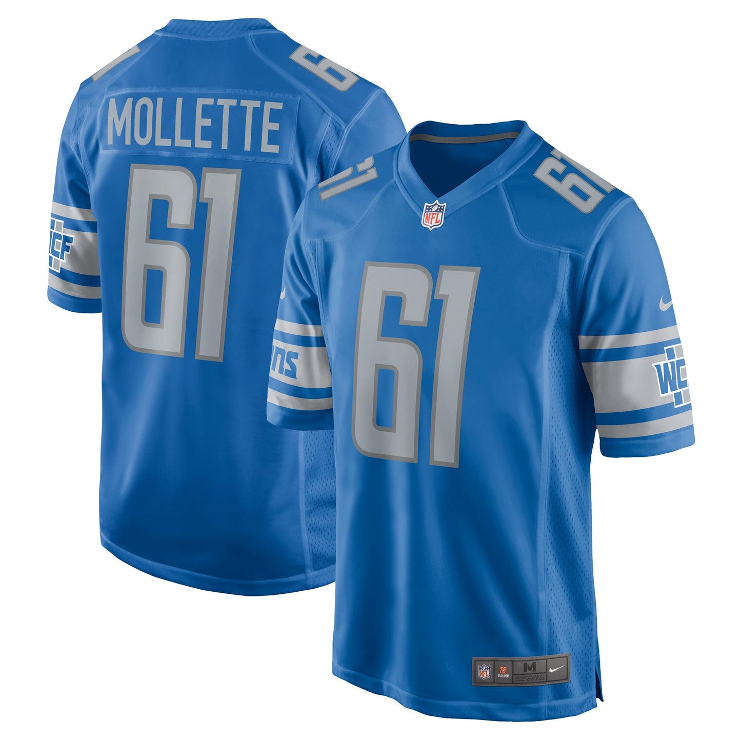Alex Mollette Detroit Lions Nike Team Game Jersey - Blue