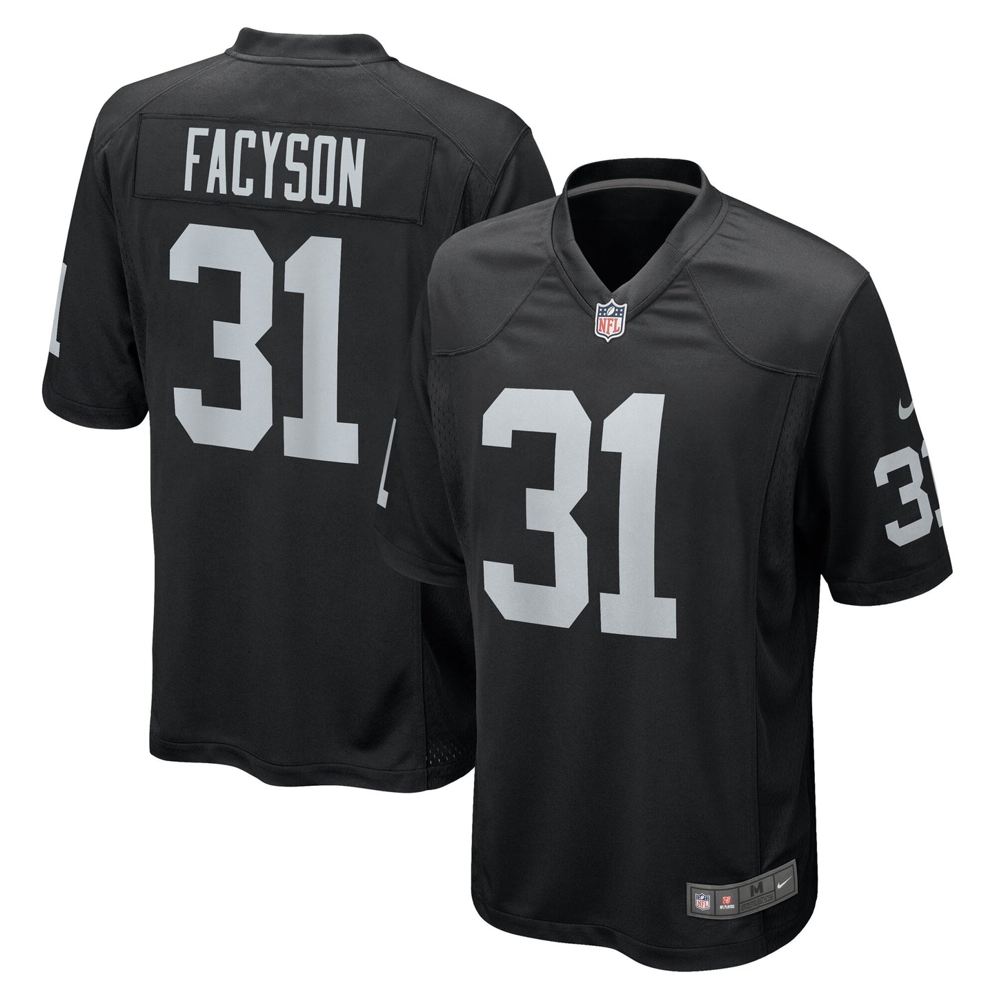 Brandon Facyson Las Vegas Raiders Nike Team Game Jersey -  Black