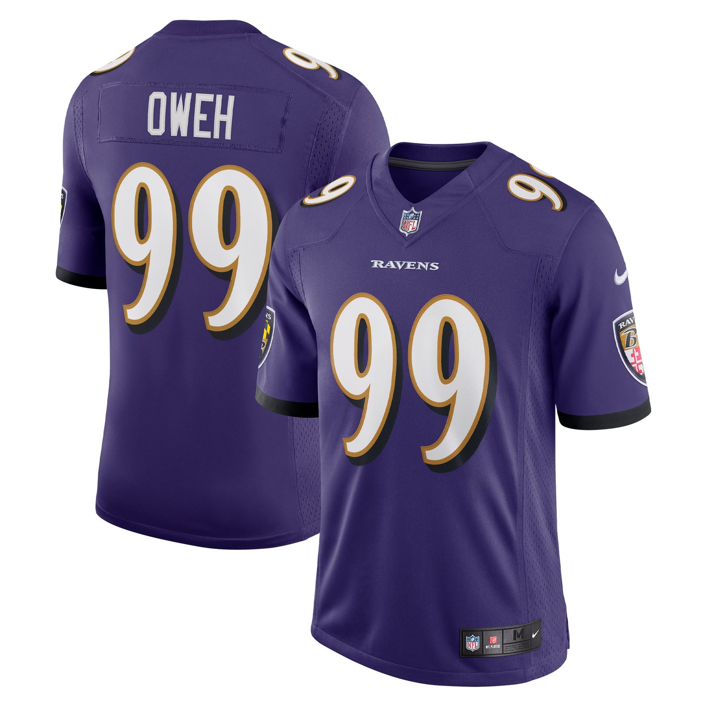 Odafe Oweh Baltimore Ravens Nike Vapor Limited Jersey - Purple